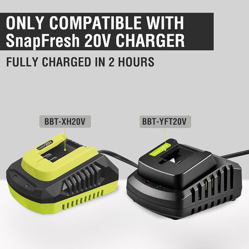 SnapFresh 4.0Ah 20V Battery (BBT-DC40A), 2-Pack(Not Compatible with Other Brands), Battery Support Fast Charging in Kuwait