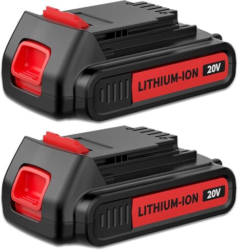 Bonacell 4.0Ah for Black and Decker 20V Lithium Battery Compatible with Black Decker 20 Volt Battery 2 Pack 20volt Drill LBXR20 LBXR2020 LBX20 LBXR2520 LB2X4020 LB2XR20 in Kuwait