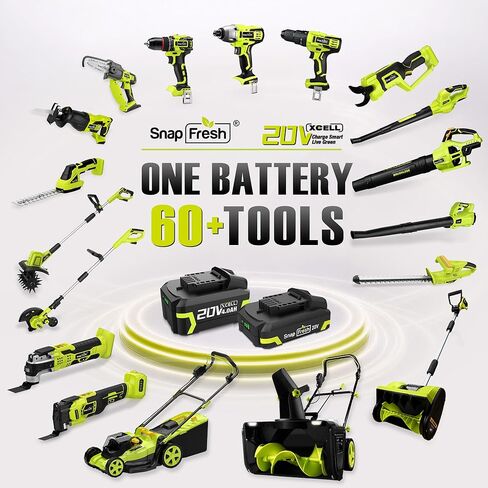SnapFresh 4.0Ah 20V Battery (BBT-DC40A), 2-Pack(Not Compatible with Other Brands), Battery Support Fast Charging in Kuwait
