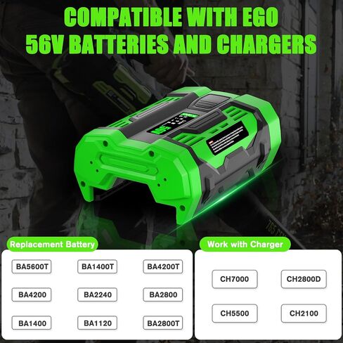 5000mAh 56V Battery for EGO Power+ Tools – Compatible with BA2800 BA4200 BA1400 – Fits Lawn Mower Leaf Blower String Trimmer in Kuwait