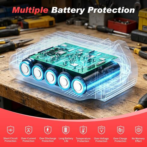 Bonacell 4.0Ah for Black and Decker 20V Lithium Battery Compatible with Black Decker 20 Volt Battery 2 Pack 20volt Drill LBXR20 LBXR2020 LBX20 LBXR2520 LB2X4020 LB2XR20 in Kuwait