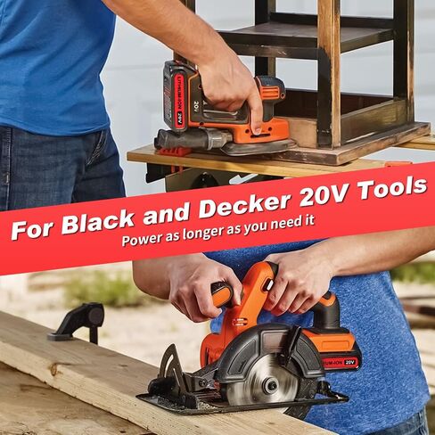 Bonacell 4.0Ah for Black and Decker 20V Lithium Battery Compatible with Black Decker 20 Volt Battery 2 Pack 20volt Drill LBXR20 LBXR2020 LBX20 LBXR2520 LB2X4020 LB2XR20 in Kuwait