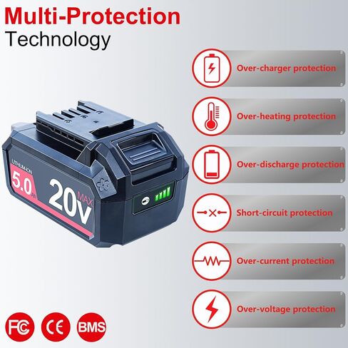 DTK 20V 5000mAh Replacement for SKIL PWR CORE 20V Battery BY519601 BY519603 BY519702 Cordless Power Tools Battery in Kuwait
