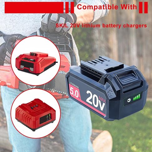 DTK 20V 5000mAh Replacement for SKIL PWR CORE 20V Battery BY519601 BY519603 BY519702 Cordless Power Tools Battery in Kuwait