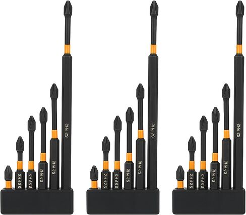 VESTTIO Phillips Bits #2 Impact Drill Bit Set 18PCS S2 Steel Anti Slip Magnetic Tip 1" 4" 6" Long 1/4 inch Hex Shank for Power Drill Screwdriver Impact Driver in Kuwait