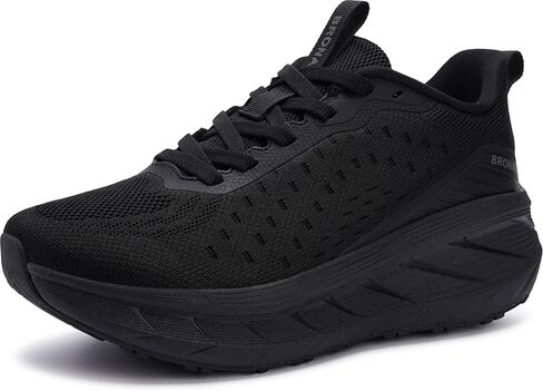 BRONAX Womens High-Impact Cushion Thick Sole Wide Toe Box Shoes S600 | Wide Width, Breathable Mesh Upper, High‑Rebound EVA Midsole, Rubber Outsole, All Day Comfort, Sports, Athletic in Kuwait
