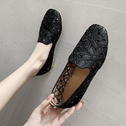 Women's Floral Ballet Flats for Women Slip On Round Toe Dress Shoes in Kuwait