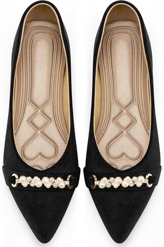 Ballet Flats Shoes for Women: Comfortable Slip-On Work Business Flats - Ladies Dress Shoes for Wedding in Kuwait