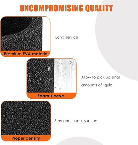 Foam Sleeve Replacement for Rigid Shop Vacuum VF4000/VF5000/VF6000 Filter, Foam cover/Prefilter for Ridged 5-20 Gallon Wet Dry Vacuums Filter，6 Pack in Kuwait