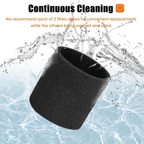 Foam Sleeve Replacement for Rigid Shop Vacuum VF4000/VF5000/VF6000 Filter, Foam cover/Prefilter for Ridged 5-20 Gallon Wet Dry Vacuums Filter，6 Pack in Kuwait