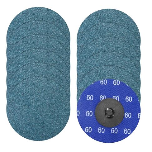 12 Pcs Zirconia Die Grinder Sanding Disc 3", 40 Grit Quick Change Surface Conditioning Discs for Surface Prep Deburr Polish Rust Paint Removal, Blue in Kuwait