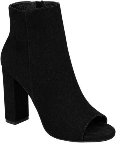 Wild Diva Morris-03 Women's Stylish Peep Toe Slouch Ankle Boots Chunky Stacked Heels Bootie in Kuwait