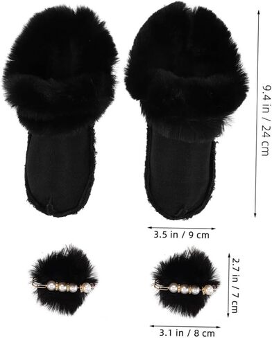1pair Fleece Lined Warmth Detachable Plush Liners for Winter Shoes Windproof Boot Insoles Furry Slippers Inserts in Kuwait