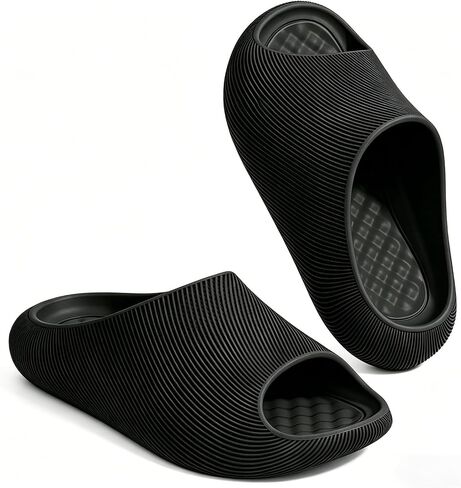 SALLO Unisex EVA Pillow Slippers, Thickened Non-Slip Slides for Men & Women, Lightweight Durable Open-Toe Sandals, Ergonomic Soft Bouncy Quick Dry Footbed for Home, Bath, Pool, Indoor Outdoor Use in Kuwait