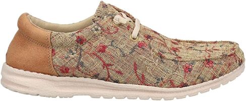ROPER Womens Hang Loose Floral Slip On Flats Casual - Brown in Kuwait