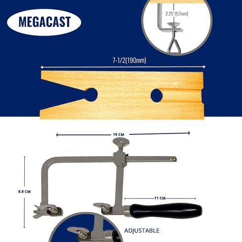 3 in 1 Professional Jeweler's Saw Set Saw Frame 144 Blades Wooden Pin Clamp Wood Metal in Kuwait