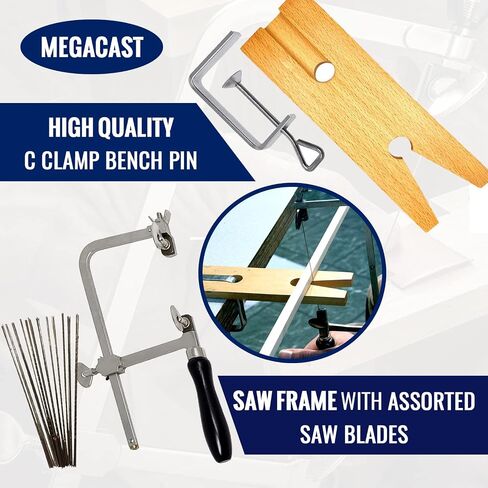 3 in 1 Professional Jeweler's Saw Set Saw Frame 144 Blades Wooden Pin Clamp Wood Metal in Kuwait