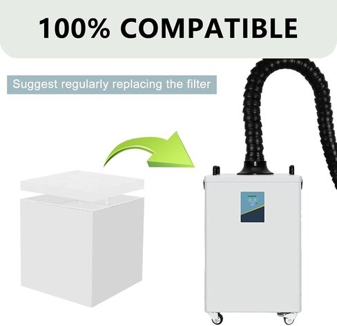 Replaceable H13 Filter Compatible with FumeClear FC2004 Fume Extractor | 1st&2nd&3rd Layer Pre-Filter Hepa Carbon Filter (1+5 Sets) in Kuwait