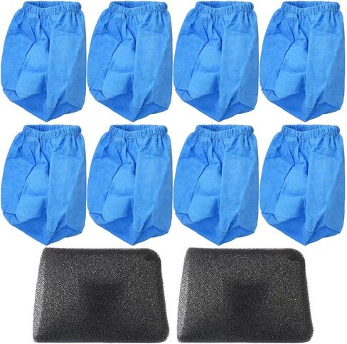 8 Pack VRC2 Cloth Filters & 2 Pcs VFF21 Foam Filter Kit for hyper tough 1.5 gallon vac VH105 3502 (New Version) in Kuwait