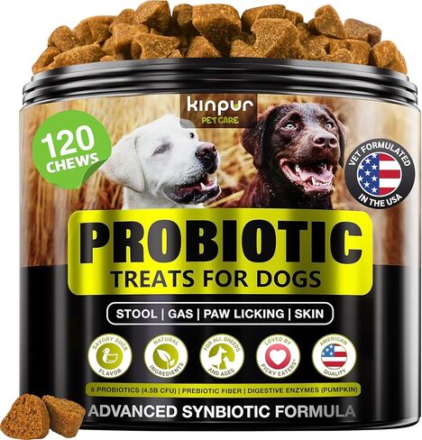 Probiotics for Dogs - Support Gut Health, Itchy Skin, Allergies, Yeast Balance, Immunity - Dog Probiotics and Digestive Enzymes for Small, Medium and Large Dogs - 180 Probiotic Chews for Dogs, Duck in Saudi Arabia