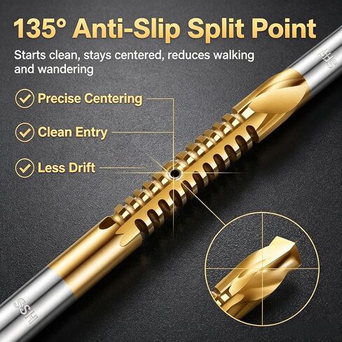 6Pcs Twist Drill Bit Set,3-8Mm Serrated Side Cutting Drill Bit, Woodworking Drilling Tool, Electric Drill Drilling Tool, Suitable for Plastic, Metal, Wood in Kuwait