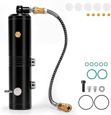 PCP Air Compressor Filter 5800PSI Oil Water Separator for Paintball | 5800PSI PCP air filter. Oil/water separator. Dual-layer filtration. Magnetic or screw mounting. Universal fit 8mm/M10 in Kuwait
