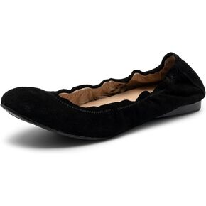 Alpine Swiss Sarah Womens Leather Ballet Flats Round Toe Slip On Cushioned Comfortable Flats Dressy Professional Work Shoes in Kuwait