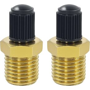 2PCS 1/4" NPT Male Tank Valve with Protective Cap, Brass Schrader Valve with Standard Core for Air Compressor Tanks in Kuwait