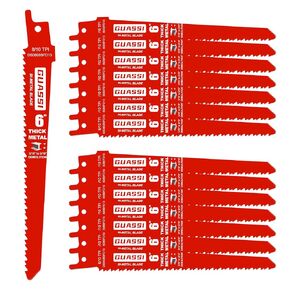 15 Pack 6 inch 20/24 TPI Reciprocating Saw Blade, Bi-Metal Sawzall Blades for Less 1/8" Thin Metal, PVC Nails Screw Soft Metals Steel Pipe, Longer Life Faster Smooth Cutting Speed, for Diablo DS0620BF in Kuwait