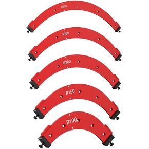 5Pcs Round Corner Radius Template, Aluminum Alloy Radius Jig Router Template for Woodworking, Arc Cutting Auxiliary Tool, Corner Positioning Jig, R100 R150 R200 R250 R300 in Saudi Arabia