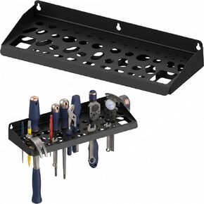 51 Hole Wall Tool Rack Metal Screwdriver Organizer | 51-hole metal tool rack for screwdrivers, pliers, wrenches, wall mount garage workshop storage, heavy duty organizer in Kuwait