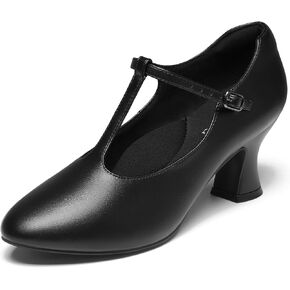أحذية YESSA T-Strap للنساء مقاس 2 بوصة/2.5 بوصة أحذية الرقص اللاتينية أحذية 1920s لسوينغ السالسا فولكلوريكو الفلامنكو التانغو in Kuwait