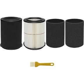 Filters Replaces CMXZVBE38754+ CMXZVBE38773 Craftsman Filter, Replaces # 009-38754 Red Stripe Filter, Fits 5 6 8 9 12 14 16 20 gallon CRAFTSMAN Shop Vacuums with 2*Foam Sleeve in Kuwait