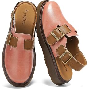 Women's Genuine Leather Clogs for Women Comfort Women Loafer Slip-on Business Casual Dress Shoes Lightweight Leather Mules Office Work Everyday Walking Flats in Saudi Arabia