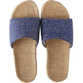 Star-Wind Flax Slippers Unisex Linen Summer Beach Shoes Lightweight Skidproof Indoor Slippers Home Breathable Sandals in Kuwait