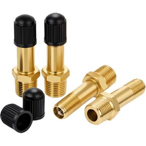 4PCS 1/8" NPT Tank Valve Brass-Valve 1/8 Npt Air Tank Valve with Sealing Caps with Air Compressor Tanks in Kuwait