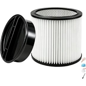 08-2566B Cartridge Filter for Stanley 5-18 Gal Wet/Dry Vacuum, 1 Pack | Comes with Attached Lids, durable washable filter material, precise standard dimension, Wet and dry dual-use compatibility in Kuwait