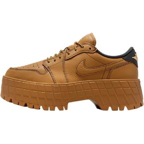 Air Jordan 1 Brooklyn Low Women's Shoes (Wheat/Team Red/Metallic Gold/Anthracite) in Kuwait