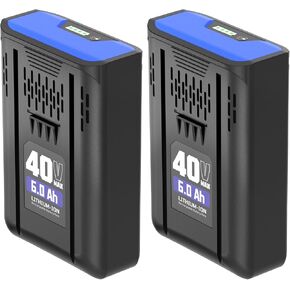 2 Pack 40V 6.0Ah Battery, Compatible with Kobalt 40V Lithium-Ion Batteries KB240-06 KB340-06 KB440-06 KB540-06 KB640-06 in Kuwait