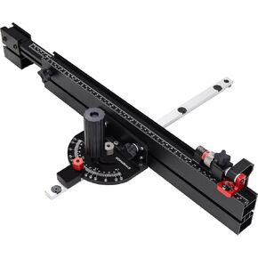 GOINGMAKE Table Saw Miter Gauge with Long Extentable Fence from 21 to 38 Inch and Micro Adjust Flip Stop and 13 Angle Stop Holes, Miter Gauge for Table Saw for Crosscut and Miter, Fit 3/8" x 3/4" Slot in Saudi Arabia