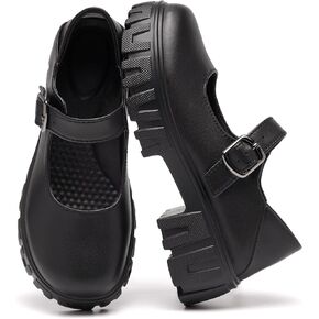 Women's Oxfords Mary Janes Platform Shoes Chunky Heel Ankle Strap Dress - True to Size Bright in Saudi Arabia