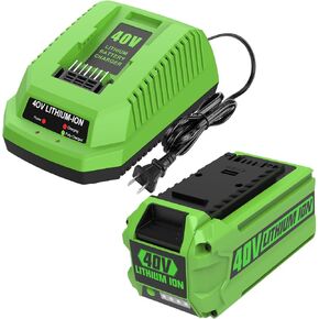 6.5Ah Replacement for Greenworks 40V Battery and Charger Compatible with Greenworks Battery 40V 29472 29462 G-MAX Tools in Kuwait
