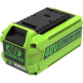 6.5Ah Lithium-Ion Battery Replacement for Greenworks 40V Battery 29462 29472 Compatible with Greenworks 40V G-MAX for Power Tools Lawn Mower 29252 20202 22262 25312 25322, with USB Port in Kuwait