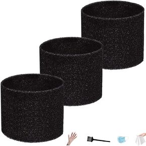3 Pack 90585 Foam Sleeve Filter for Shop-Vac Wet/Dry Vacuums, Compatible with 5 Gallon & Above Vacmaster & Genie Shop Vacuums, Replacement for Part # 9058500 & VF2001 in Kuwait