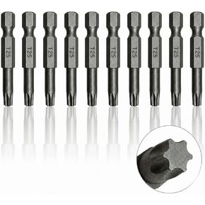 10 Pack T25 Torx Bits, 2 Inch Magnetic S2 Steel Star Bit Set for Impact Driver in Saudi Arabia