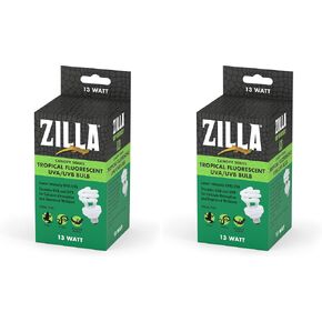 مصابيح Zilla Canopy Series الفلورسنت UVB/UVA صحراوية 20 وات، 3.875 بوصة، أبيض in Kuwait