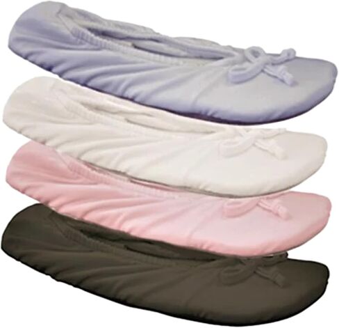Women's Plush Ballerina Slippers - Comfortable Slippers For Women - Non-Skid House Shoes For Seniors in Kuwait