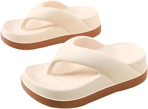 Epsion Women's Cloud Flip Flops Sandals Platform Slide Casual Beach Thong Sandals Walking Non-slip Slipper Shoes Outdoor in Kuwait