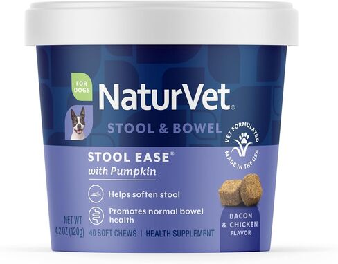 NaturVet – Stool Ease for Dogs – 40 Soft Chews – Helps Maintain Regular Bowel Movements – Enhanced with Sugar Beet Pulp, Flaxseed & Psyllium Husk – 40 Day Supply in Saudi Arabia