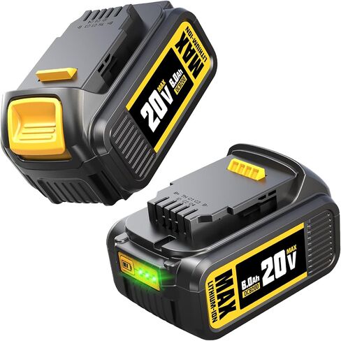 YHR 20V 6000mAh DCB200 Replacement Battery for Dewalt 20V Battery DCB200 DCB206 DCB207 Drill Tools with LED Indicator(4 Pack) in Kuwait